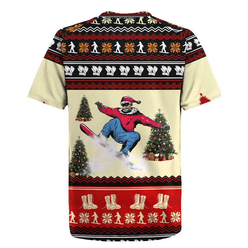 All I Want For Christmas Is Skiing Christmas Xmas Holiday Patterns Rugby Jersey