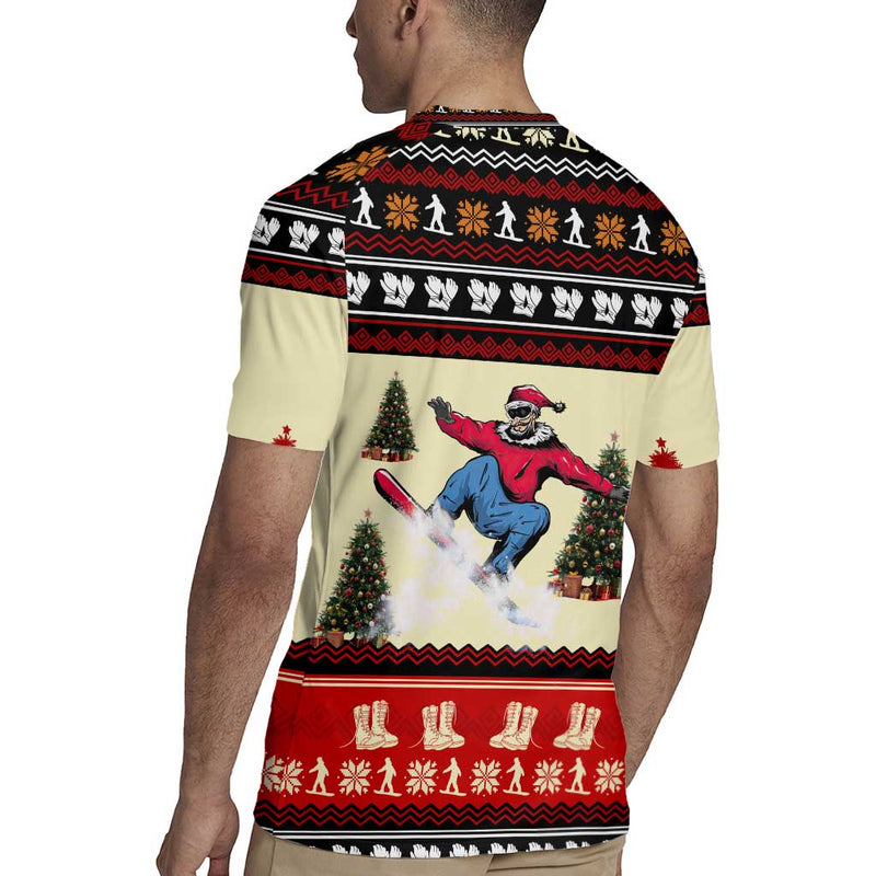 All I Want For Christmas Is Skiing Christmas Xmas Holiday Patterns Rugby Jersey
