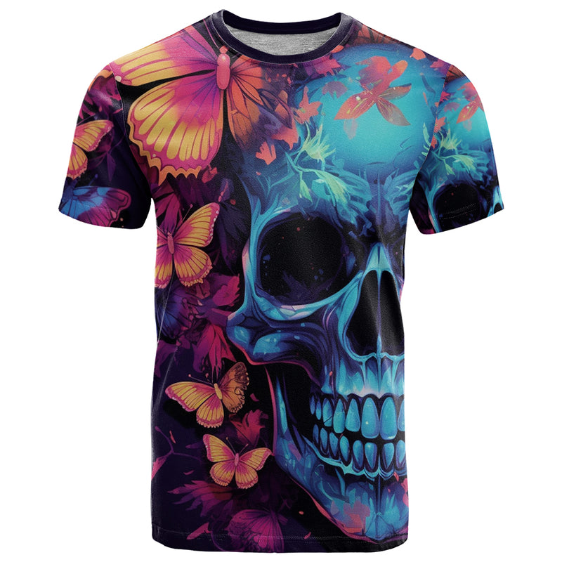 Fantasy Skull with Butterflies Love me or hate me i&#39;m still gonna shine T Shirt