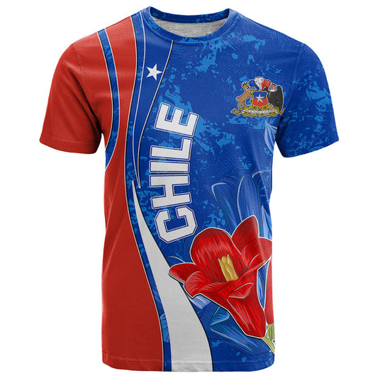 Custom Chile Copihue With Flag T Shirt