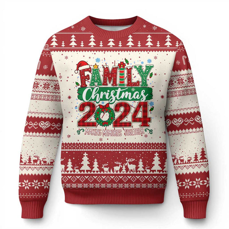 Family Christmas 2024 Ugly Christmas Sweater Making Memories Together