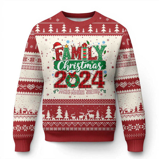 Family Christmas 2024 Ugly Christmas Sweater Making Memories Together