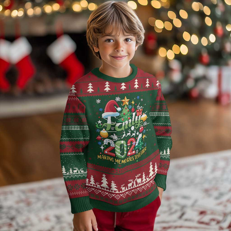 Family Christmas 2024 Making Memories Together Ugly Christmas Sweater