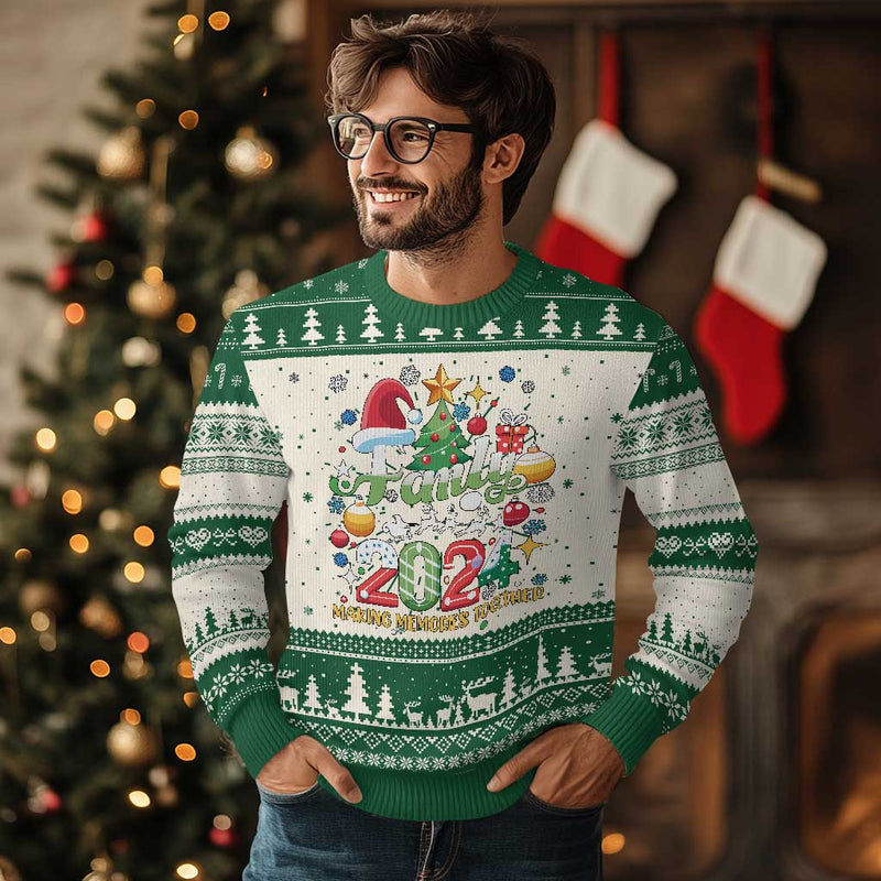 Family Christmas 2024 Making Memories Together Ugly Christmas Sweater