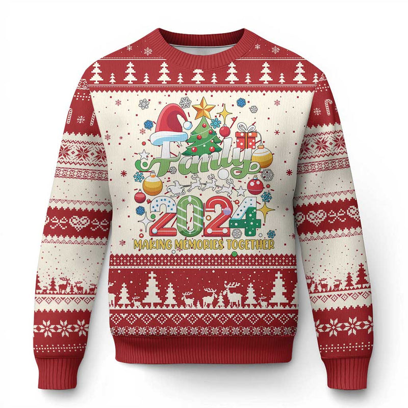 Family Christmas 2024 Making Memories Together Ugly Christmas Sweater