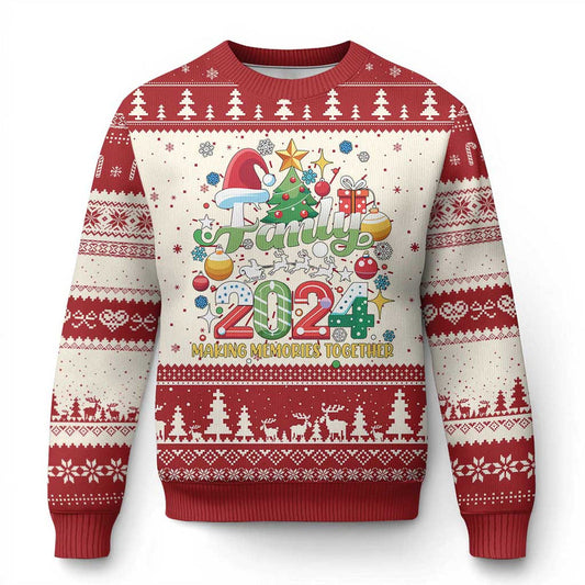Family Christmas 2024 Making Memories Together Ugly Christmas Sweater