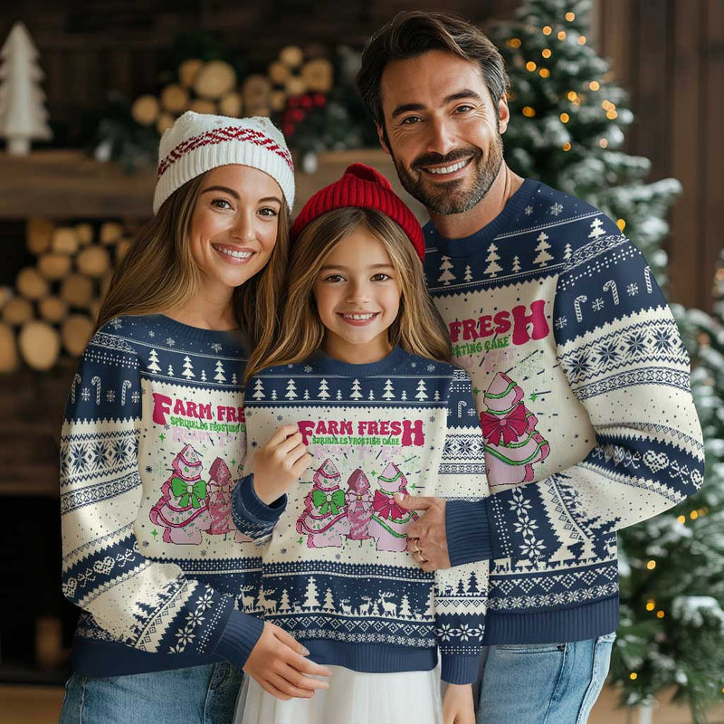 Farm Fresh Christmas Tree Cakes Coquette Ugly Christmas Sweater