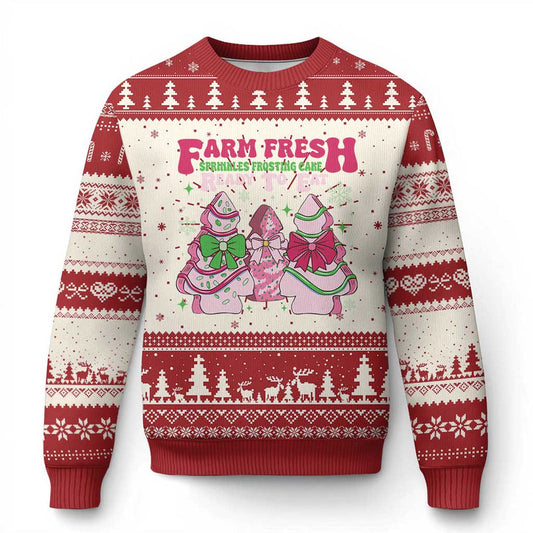 Farm Fresh Christmas Tree Cakes Coquette Ugly Christmas Sweater