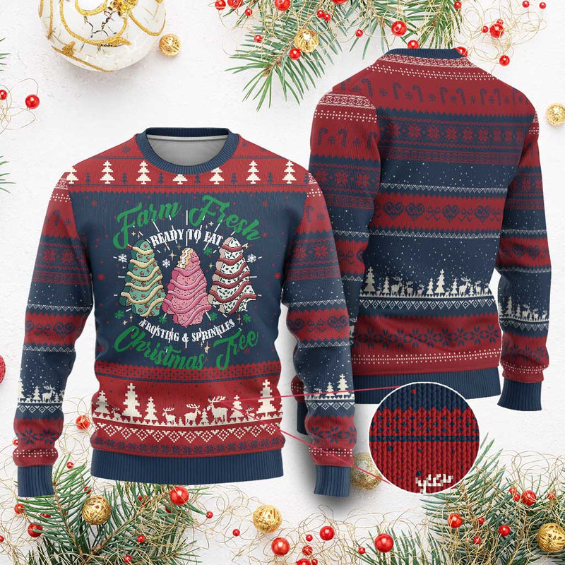 Farm Fresh Christmas Tree Cakes Ugly Christmas Sweater