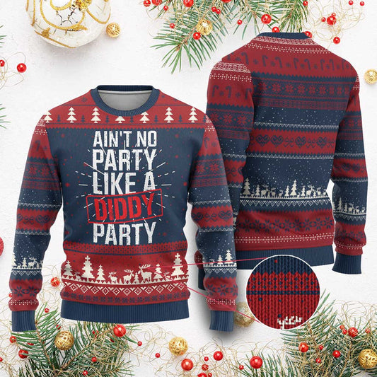 Ain&#39;t No Party Like A Diddy Party Ugly Christmas Sweater Vintage Sealed