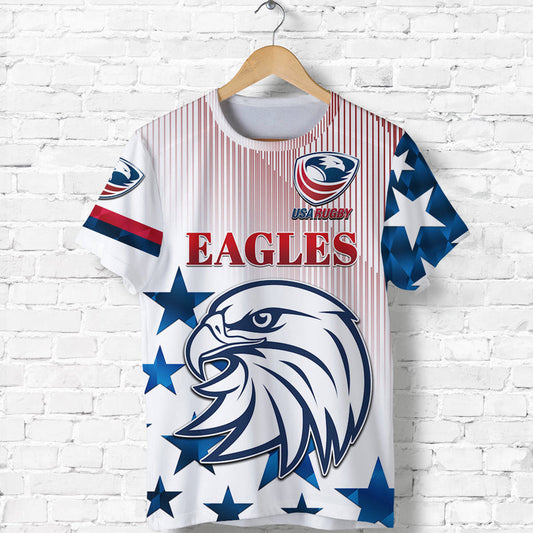 Custom USA Rugby Original Vibes White T Shirt