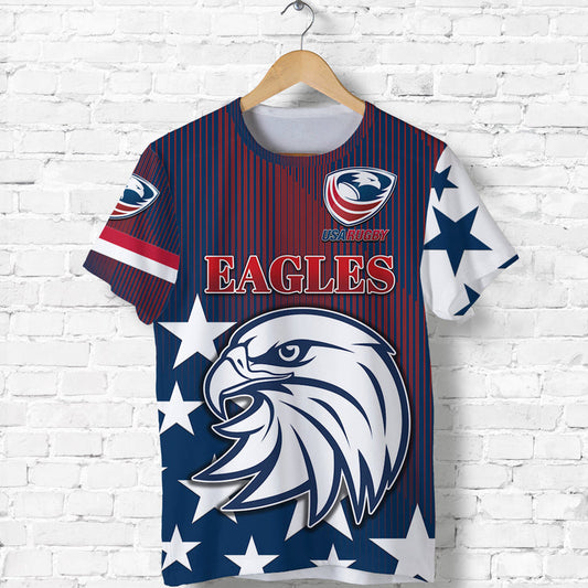 Custom USA Rugby Original Vibes Blue T Shirt