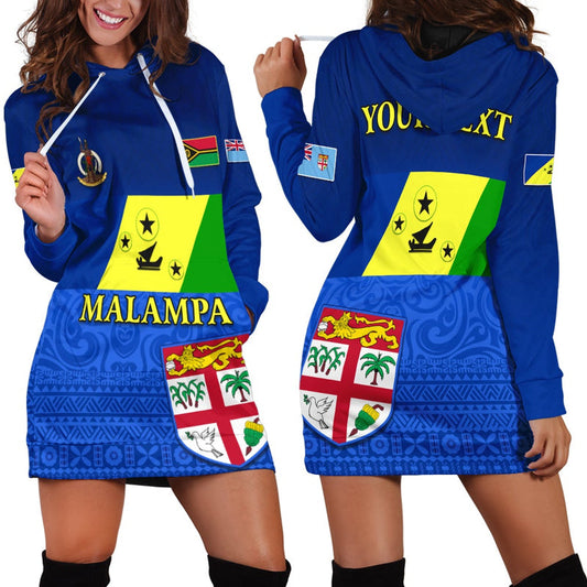 (Custom Personalised) Malampa Fiji Day Hoodie Dress Vanuatu Proud