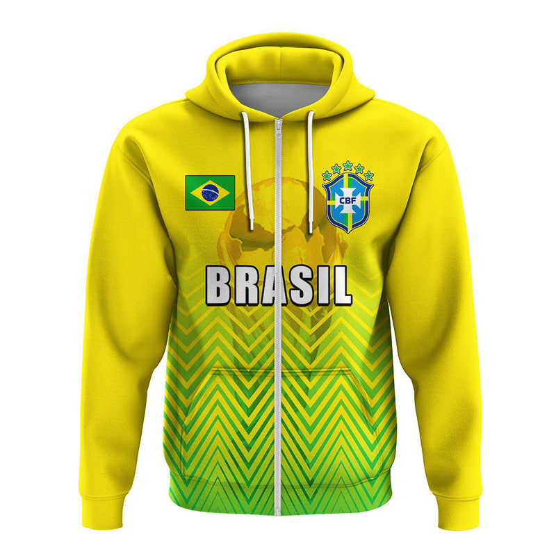 Custom Brazil Football 2022 Sport Style Hoodie